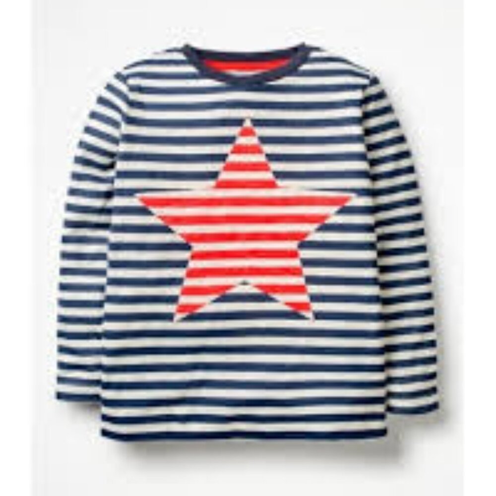 BODEN Supersoft Star T-shirt Long Sleeve - 8/9 Yrs (PRE-LOVED)
